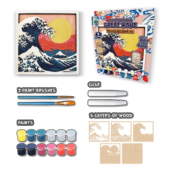 SPLAT PLANET ΞΥΛΙΝΗ 3D ΚΑΤΑΣΚΕΥΗ ΖΩΓΡΑΦΙΚΗΣ GREAT WAVE