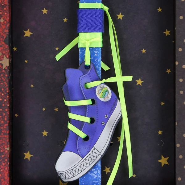 SYNCHRONIA HANDMADE CANDLE SHOE ALLSTAR TYPE ELECTRIC BLUE