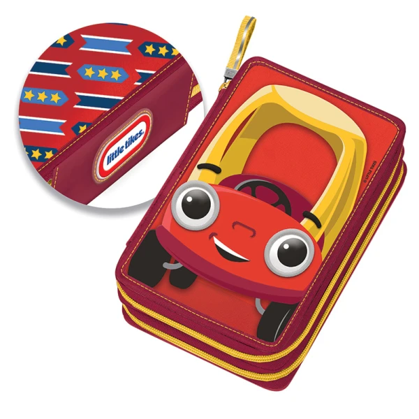 DOUBLE FILLED PENCIL CASE RED LITTLE TIKES
