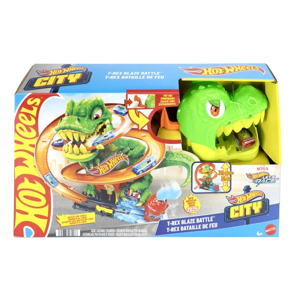 HOT WHEELS CITY T-REX vs FIRE STATION