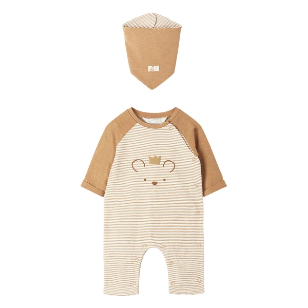 MAYORAL LONG BODYSUIT WITH BANDANA CAMEL
