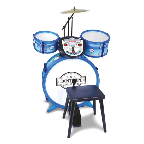 BONTEMPI SET DRUMS 4 pcs WITH ELECTRONIC TUTOR ANS STOOL