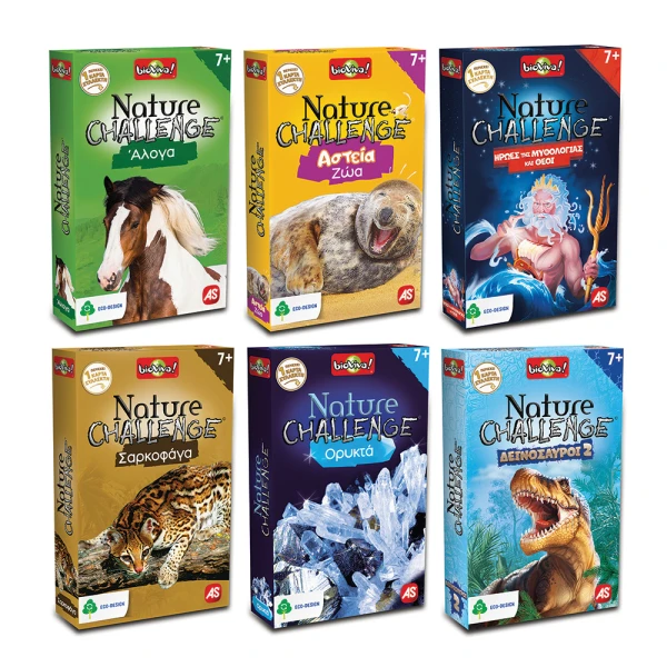AS GAMES ΠΑΙΧΝΙΔΙ ΜΕ ΚΑΡΤΕΣ NATURE CHALLENGE BEST 2 ΓΙΑ ΗΛΙΚΙΕΣ 7+ ΧΡΟΝΩΝ ΚΑΙ 2-6 ΠΑΙΚΤΕΣ - 6 ΣΧΕΔΙΑ