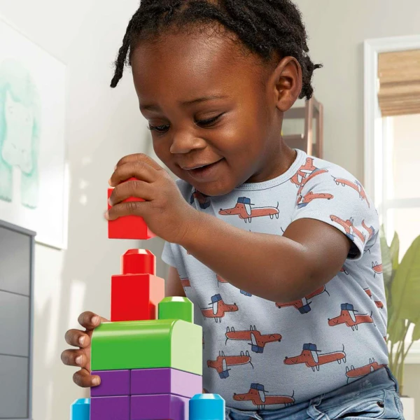MEGA BLOKS FIRST BUILDERS ΤΟΥΒΛΑΚΙΑ ΤΣΑΝΤΑ ΜΠΛΕ 60 τεμ.