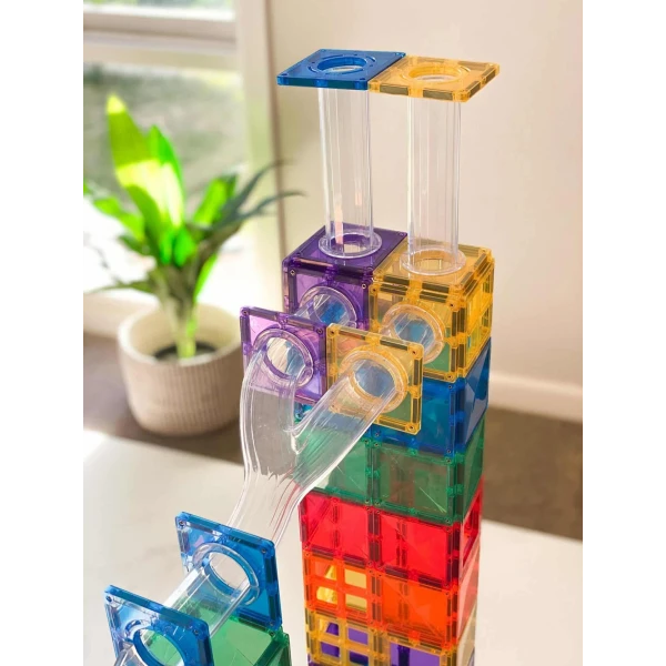 CONNETIX MAGNETIC TILES RAINBOW BALL RUN PACK 92 pcs