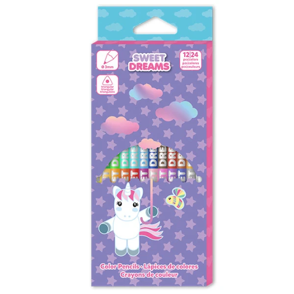 SWEET DREAMS COLOUR PENCILS 12 pcs