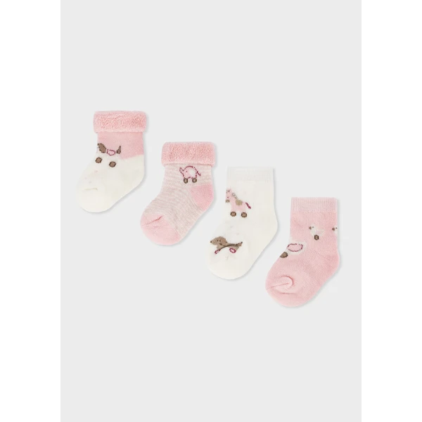 MAYORAL SET 4 SOCKS  BABY PINK