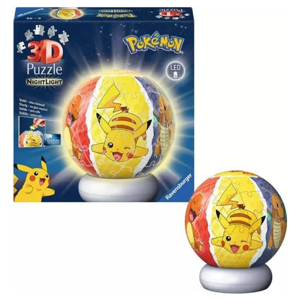RAVENSBURGER 3D PUZZLE NIGHTLIGHT POKEMON