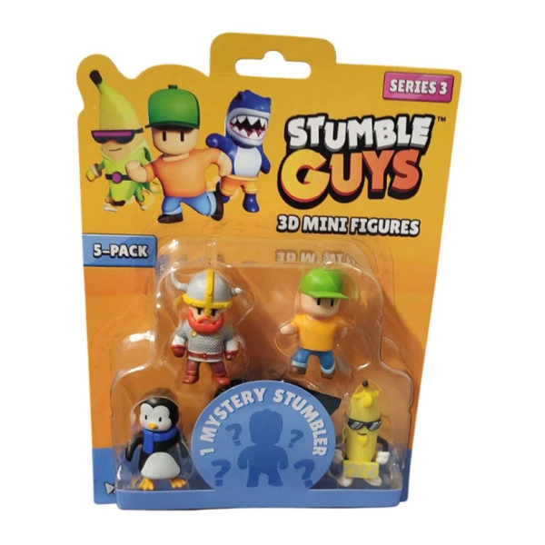 STUMBLE GUYS SERIES 3 3D MINI FIGURES 5 PACK - SEVERAL DESIGNS