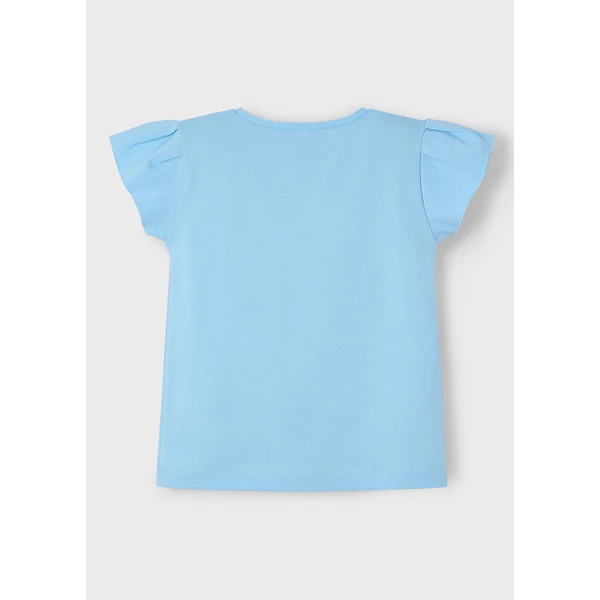 MAYORAL BLOUSE SHORT SLEEVES LIGHT BLUE 
