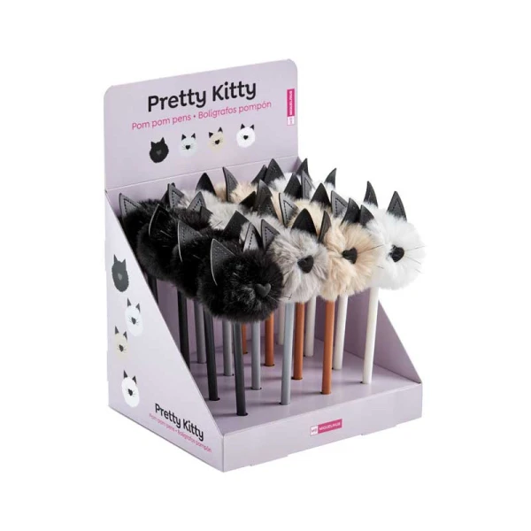 MIQUELRIUS BACK2FUN PEN WITH POM POM CATS - 4 DESIGNS