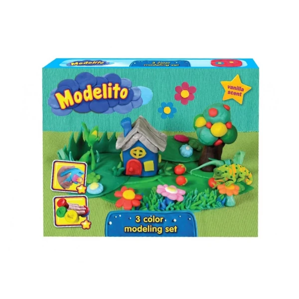 PLASTELINO ΜΕΣΑΙΟ PLAYSET ΣΧΗΜΑΤΑ-3 ΧΡΩΜΑΤΑ