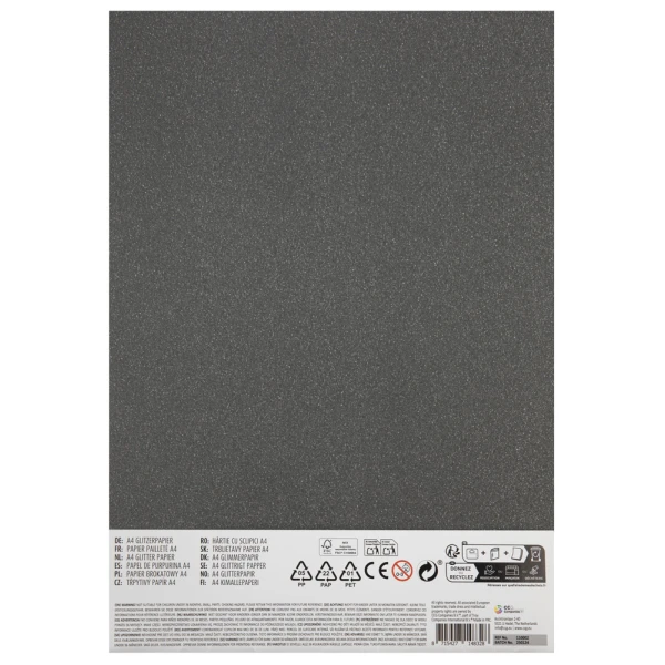 GLITTER PAPER A4 IN DIFFERENT COLORS 150 gsm