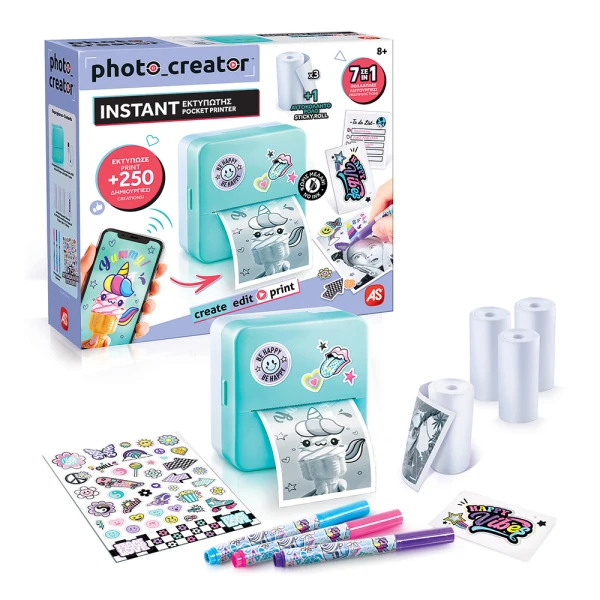 PHOTO CREATOR INSTANT POCKET PRINTER FOR AGES 8+