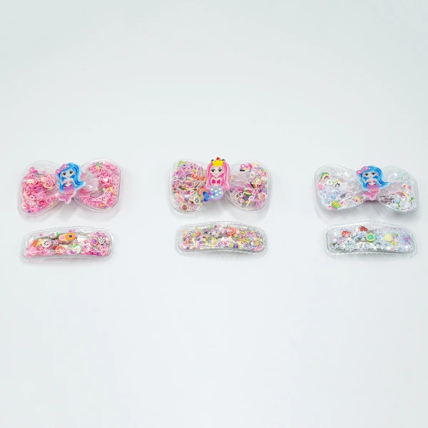 HAIR CLIPS SET OF 2 CLICK-CLACK WITH MERMAIDS - 3 DESINGS