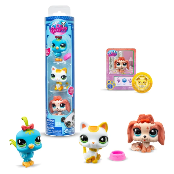 LITTLEST PETSHOP FIGURES 3 pcs. IN TUBE W1 - CITY VIBES