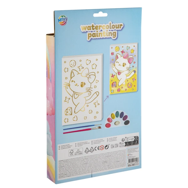 WATERCOLOUR PAINTING SET WITH FOIL DETAILS A4 – 2 DESIGNS