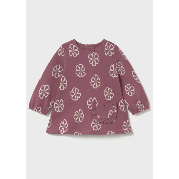 MAYORAL DRESS COTTON JACQUARD PINK 
