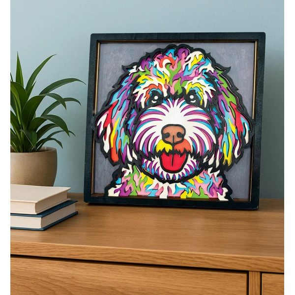 SPLAT PLANET WOODEN ART CRAFT KIT DOODLE DOG