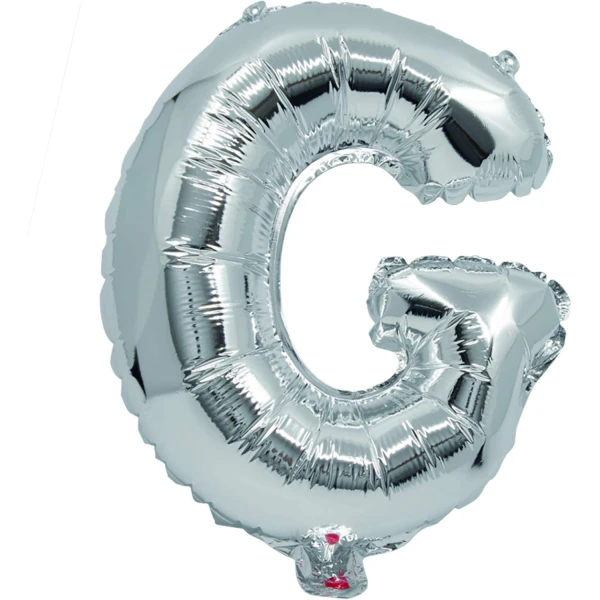 ΜΠΑΛΟΝΙ ΑΣΗΜΙ FOIL 32 cm ΓΡΑΜΜΑ G ΚΑΙ ΚΑΛΑΜΑΚΙ