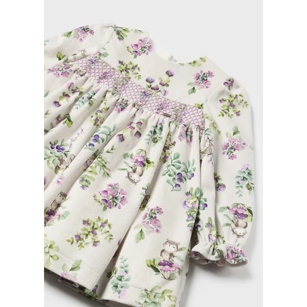MAYORAL DRESS VELOUR PRINTED ORCHID