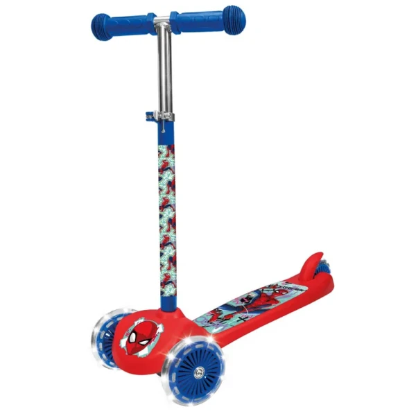 SCOOTER PLUS SPIDERMAN ΜΕ ΦΩΤΙΖΟΜΕΝΕΣ ΡΟΔΕΣ