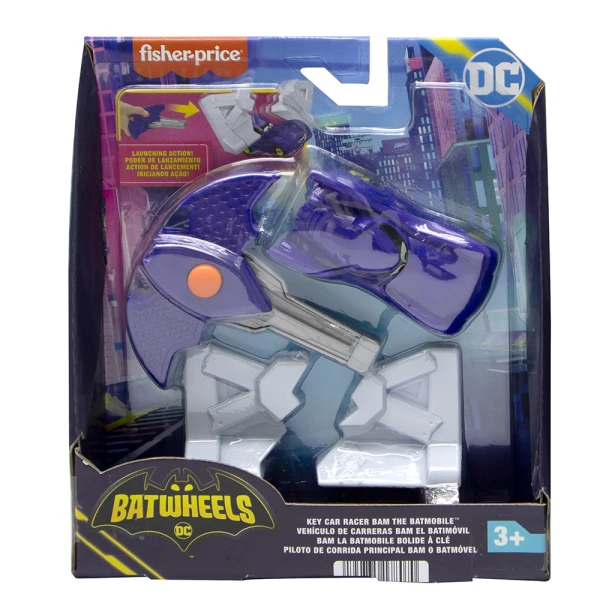 FISHER PRICE BATWHEELS ΟΧΗΜΑ ΜΕ ΑΞΕΣΟΥΑΡ - KEY CAR RACER BAM THE BATMOBILE