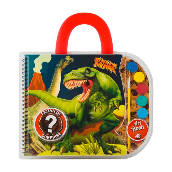 AS ART BOOK DRAWING SET DINOSAURS AND MONSTER TRUCKS FOR AGES 3+