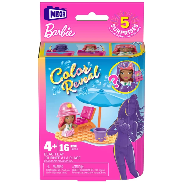 MEGA BARBIE COLOR REVEAL FIGURE WITH ACCESSORIES 16 pcs - BEACH DAY
