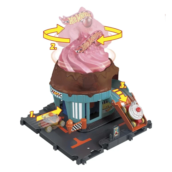 HOT WHEELS ΠΙΣΤΕΣ CITY - DOWNTOWN ICE CREAM SWIRL