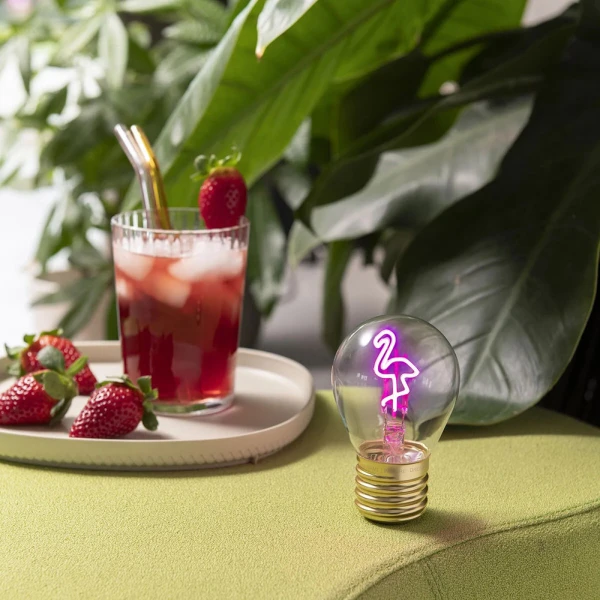 LEGAMI TABLE LIGHTBULB-SHAPED TABLE LAMP BULB FICTION - FLAMINGO
