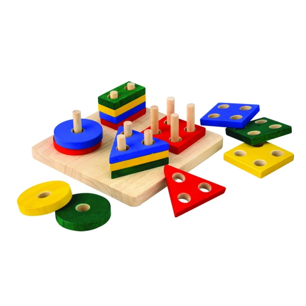 WOODEN GAME PLAN TOYS - BASED CLASSIFICATION GEOMETRIC SORTING BOARD