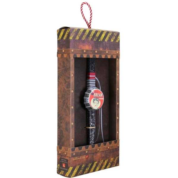SYNCHRONIA HANDMADE CANDLE 30 cm MAGNET BOTTLE CAP OPENER GREY