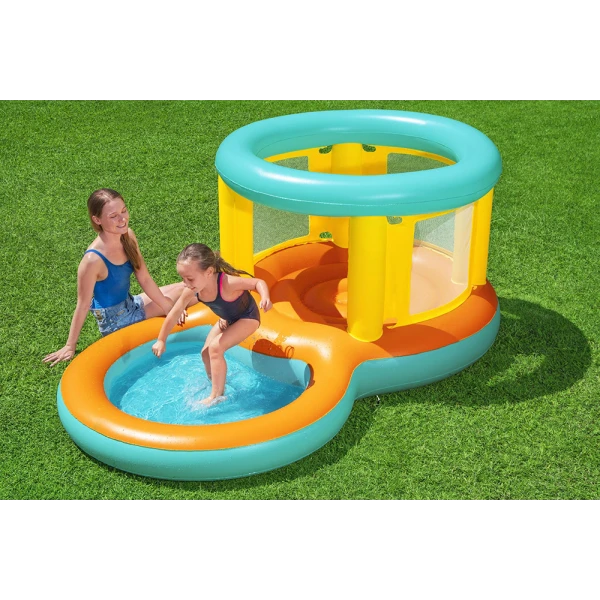 BESTWAY INFLATABLE TRAMPOLINE 239X142X102 cm WITH POOL JUMPTOPIA