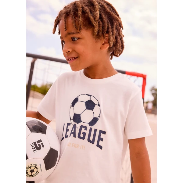 MAYORAL BLOUSE SHORT SLEEVES LEAGUE CREAM 