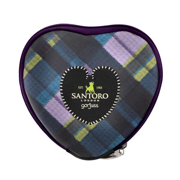 GORJUSS TARTAN HEART PURSE THE DARK STREAK