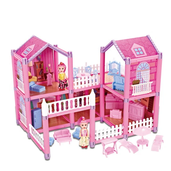 TWO-STOREY HOUSE WITH ACCESSORIES IN CARRYING CASE