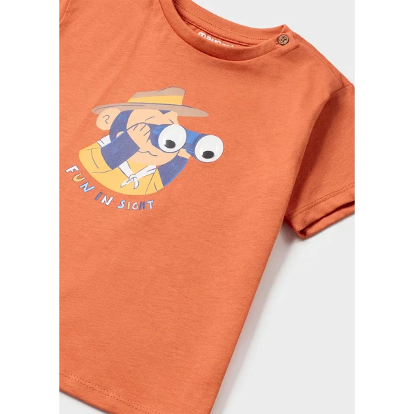 MAYORAL SHORT SLEEVES BLOUSE PLAY FUN SOFT ORANGE