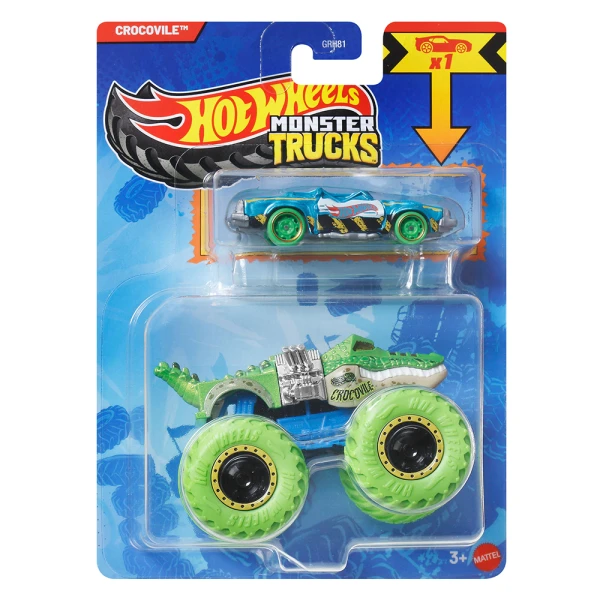 HOT WHEELS MONSTER TRUCKS ΟΧΗΜΑ ΜΕ ΑΥΤΟΚΙΝΗΤΑΚΙ - CROCOVILE