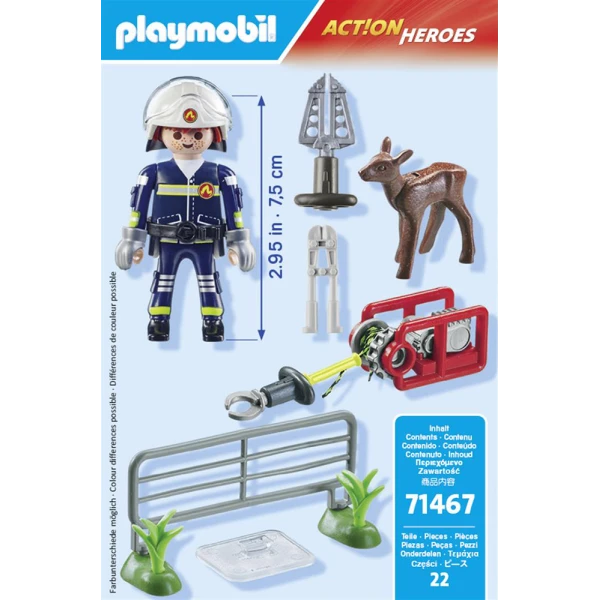PLAYMOBIL CITY ACTION FIREFIGHTING MISSION ANIMAL RESCUE