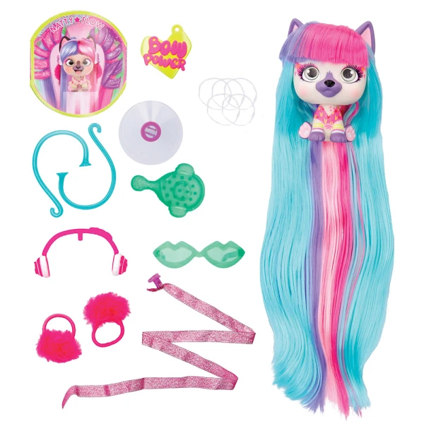 VIP PETS SERIES 3 BOW POWER COLLECTIBLE DOLL WITH EXTRA LONG HAIR - 6 DESIGNS
