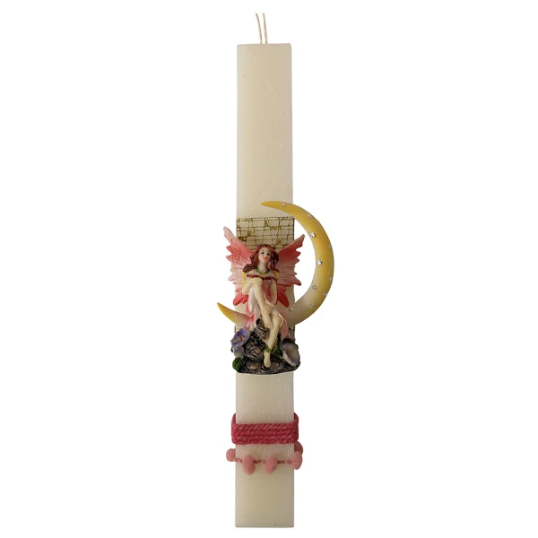 UNIKER HANDMADE CANDLE 29 cm IVORY MOON FAIRY - 4 COLOURS