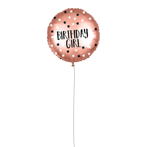 ΜΠΑΛΟΝΙ ROSE-GOLD BIRTHDAY GIRL FOIL 46 cm
