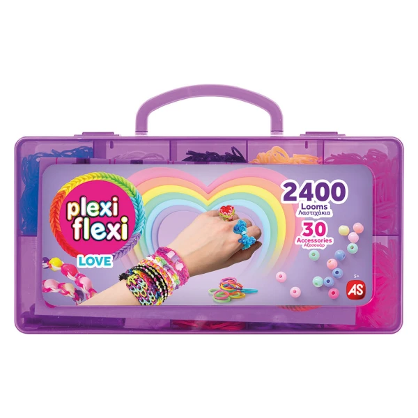 PLEXI-FLEXI CASE WITH 2400 LOOMS & 30 CHARMS - 2 COLOURS