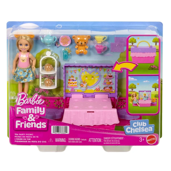 BARBIE FAMILY & FRIENDS CHELSEA ΣΕΤ ΠΑΡΤΥ ΜΕ ΤΣΑΙ