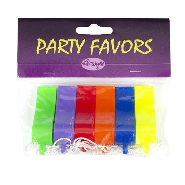 WHISTLE WITH CORD IN 6 COLORS