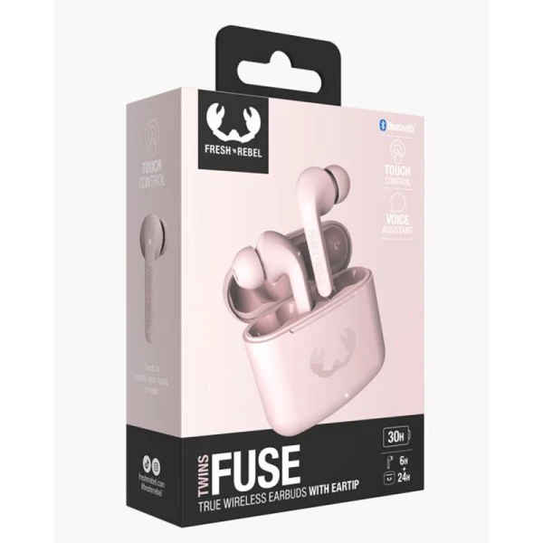 FRESH n REBEL HEADPHONES TWINS FUSE TRUE WIRELESS SMOKEY PINK