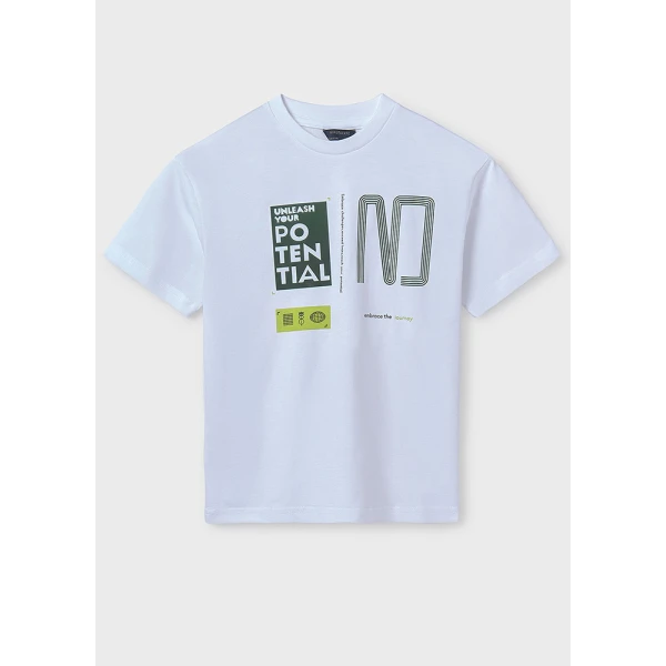 MAYORAL SHORT-SLEEVED T-SHIRT THERMOGRAPHIC WHITE