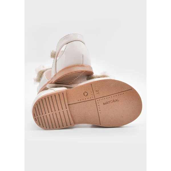 MAYORAL SANDALS PATENT LEATHER ECRU 