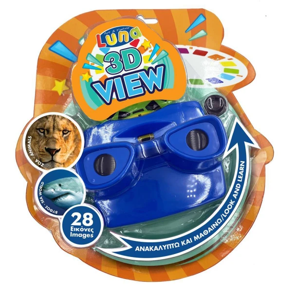 LUNA ΚΑΜΕΡΑ 3D ΕΙΚΟΝΩΝ ΜΕ ΔΙΣΚΟΥΣ ΖΩΑ ΖΟΥΓΚΛΑΣ/ΘΑΛΑΣΣΑΣ - 2 ΧΡΩΜΑΤΑ